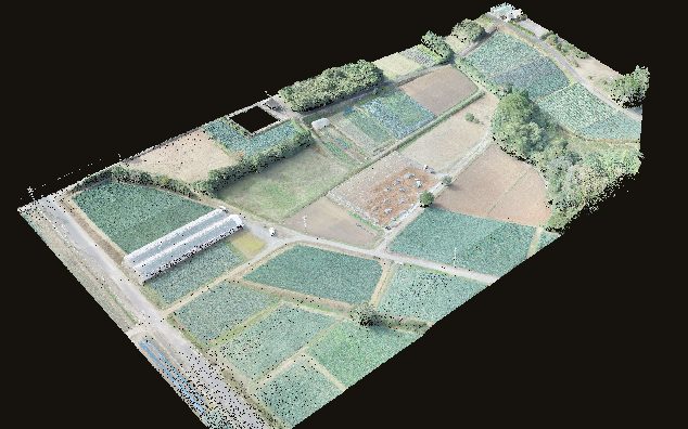 広域の地形測量点群